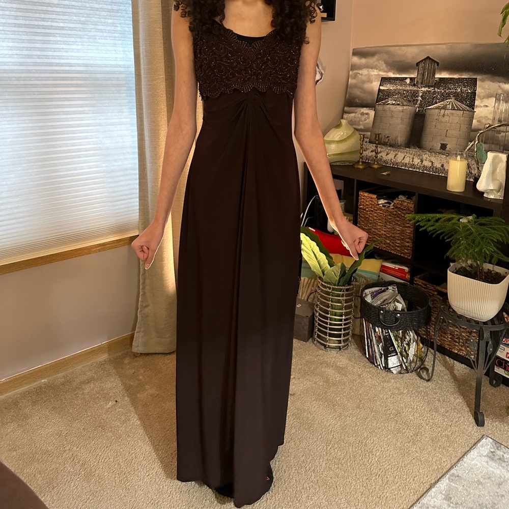 Dark brown beaded dress